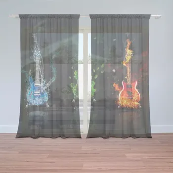 Záclona Sablio Záclony Kytary: 2ks 150x250cm