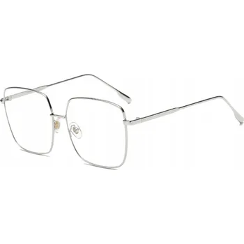 VeyRey Brýle blokující modré světlo hranaté Ernstep stříbrné