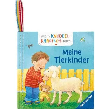 První čtění Mein Knuddel-Knautsch-Buch: Meine Tierkinder; weiches Stoffbuch, waschbares Badebuch, Babyspielzeug ab 6 Monate - Sandra Grimm