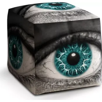 Taburet Sablio Taburet Cube Modré oko: 40x40x40 cm