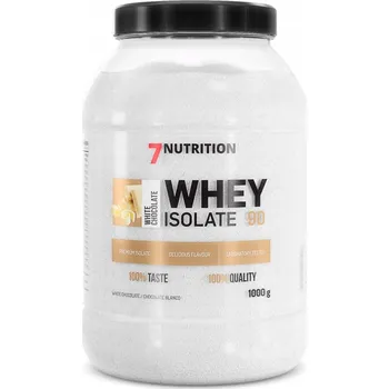 Protein Proteinový izolát 7Nutrition WPI 90 prášek bílá čokoláda 1000 g