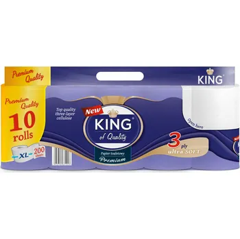 Toaletní papír Suchý papír bez vůně King 10 ks