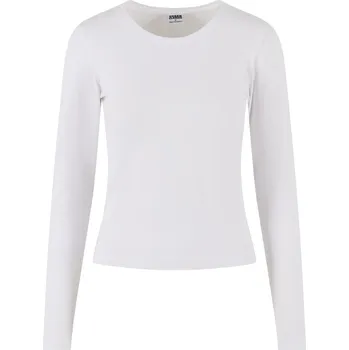Dámské tričko Urban Classics Základní dámské super přiléhavé tričko s dlouhým rukávem Barva: Bílá, Velikost: XXL