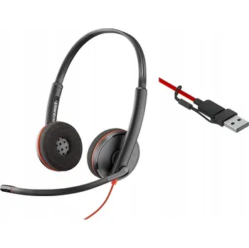 Sluchátka Sluchátka přes uši Poly Blackwire 3220 USB-A/C 8X228A6