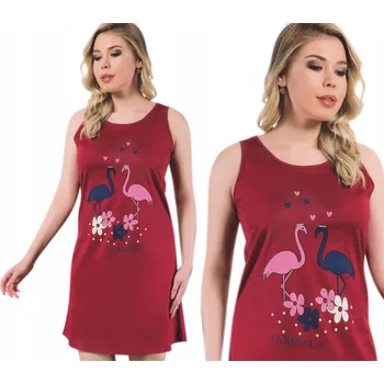 Dámská noční košile KOŠILE s ramínky, plameňáci NOČNÍ vel S