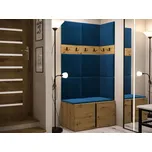 Botník MOB 84 x 186 x 44 cm dub artisan, modrá