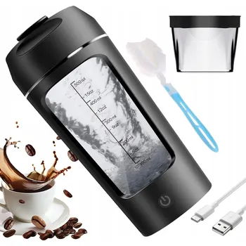 Shaker Elektrický šejkr černý, bez BPA, 650 ml