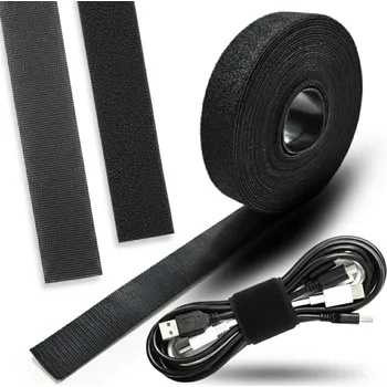 Stahovací páska ROLKA PÁSKA SUCHÝ ZIP ORGANIZÉR NA KABELY PRŮCHODKA HADICOVÁ SPONA 5mx2cm 1 Ks