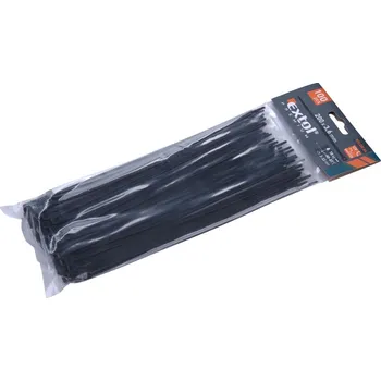Organizace kabelů Pásky na vodiče, 3,6x200mm, 100ks, černé, NYLON, EXTOL PREMIUM