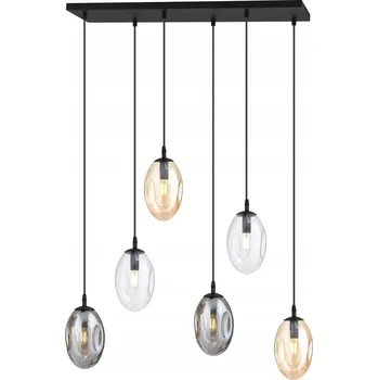 Emibig ASTRAL 6 BL MIX Stropní Svítidlo / stropní svítidlo Ocel lakovaná, sklo Černá