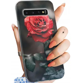 Pouzdro na mobilní telefon Zadní Kryt Hello Case pro Samsung Galaxy S10+ červený
