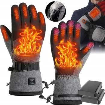 Rukavice VYHŘÍVANÉ LYŽAŘSKÉ RUKAVICE ZIMNÍ ELEKTRICKÉ RUKAVICE 2X4000MAH AKU
