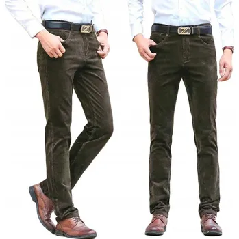 Pánské kalhoty Teplé pánské manšestrové kalhoty bavlněné HUNTER 610/51C W33 L32