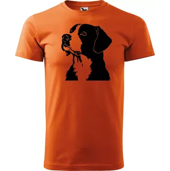 Pánské tričko Sablio Tričko s potiskem Psí pohled - oranžové 2XL
