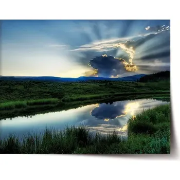 Plakát Sablio Plakát Mrak nad řekou - 60x40 cm