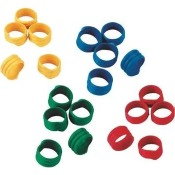 Chov hospodářského zvířete Spirálové rozlišovací kroužky na slepice Kerbl 16 mm zelené