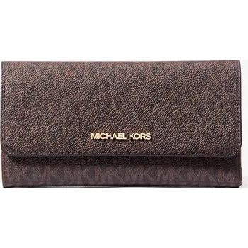 Peněženka MICHAEL KORS dámská peněženka Jet Set hnědá logová