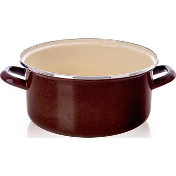Hrnec Emaliovaný hrnec Brown 24 cm, 4 l