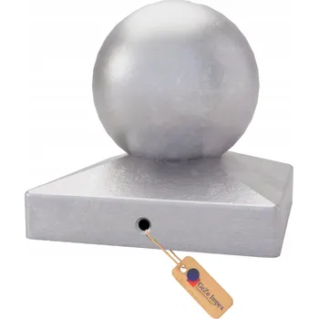 Příslušenství pro plot Krytka na sloupek, krytka na profil 90x90 mm, kulička Ø 80 mm, pozink