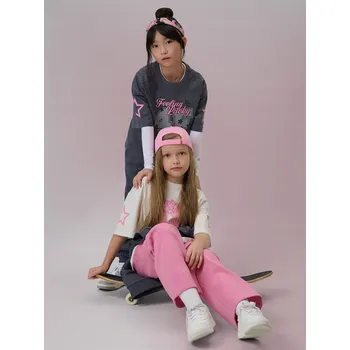 Dívčí tričko 4F dětské tričko šedé bavlna velikost 122