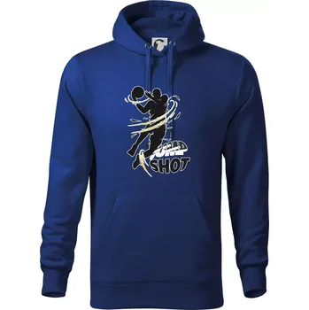 Pánská mikina Basketball - jump shot - Mikina pánská Cape s kapucí - S ( Královská modrá )