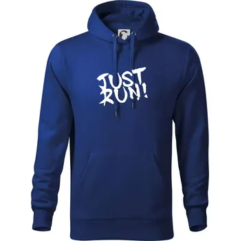 Pánská mikina Just run - Mikina pánská Cape s kapucí - 5XL ( Královská modrá )
