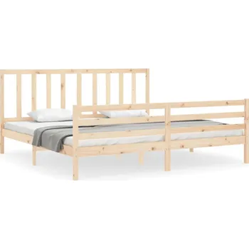 Postel Rám postele bez matrace, 200 x 200 cm, masivní borovicové dřevo