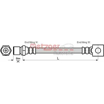 Brzdová hadice Brzdová hadice METZGER 4111757