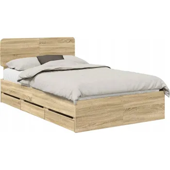 Postel Rámeček postele Dub Sonoma 120 x 190 cm, dřevěná konstrukce