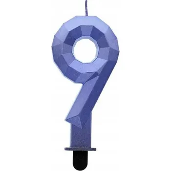 Svíčka Svíčka Číslice 0 Tmavě modrý diamant Narozeniny