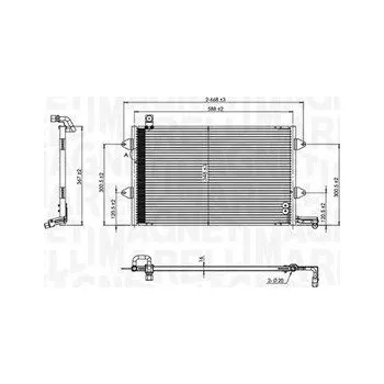 Výparník klimatizace Kondenzátor, klimatizace MAGNETI MARELLI 350203840000