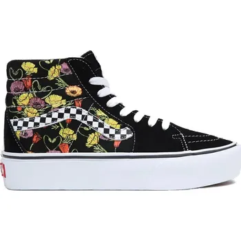 Dámské tenisky Dámská vycházková obuv VANS-UA SK8-HI Platform 2.0 poppy checkerboard black/multi Černá 38,5