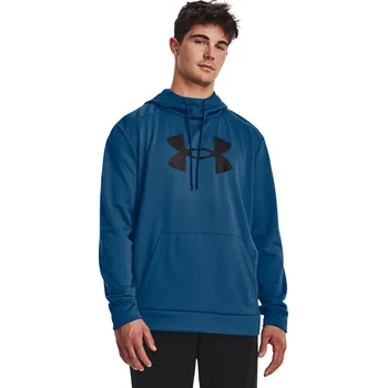 Pánská mikina Pánská zateplená tréninková mikina s kapucí UNDER ARMOUR-UA Armour Fleece Big Logo HD-BLU Modrá S