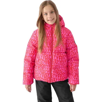Dívčí lyžařská bunda 4F JUNIOR-TECHNICAL JACKET-JWAW24TTJAF544-90A-MULTICOLOUR ALLOVER Mix 152
