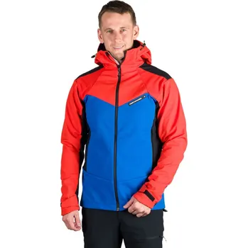 Pánská turistická softshellová bunda NORTHFINDER-AURELIAN-171orangeblue Oranžová S