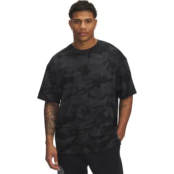 Pánské triko s krátkým rukávem UNDER ARMOUR PROJECT ROCK-Hwt AOP SS-BLK Černá XL