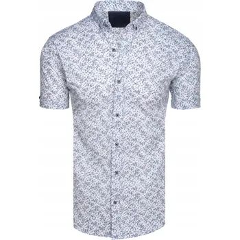 Pánská košile DStreet pánská košile casual KX1041 krátký rukáv slim střih bavlna velikost XXL