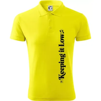Pánská košile KEEPING IT LOW NA VÝŠKU - basový klíč - Polokošile pánská Pique Polo 203 - 5XL ( Citrónová )
