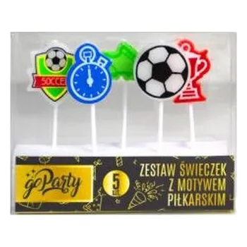 Set školních potřeb Zestaw świeczek urodzinowych Motyw piłkarski