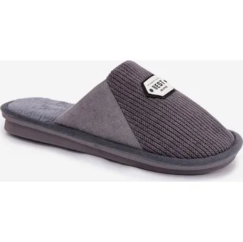 Dámské sandále Boto Pánské pantofle s nášivkou Presine Barva: Stříbrná, Velikost: 45