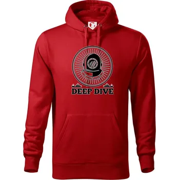 Pánská mikina Deep dive erb - Mikina pánská Cape s kapucí - 5XL ( Červená )