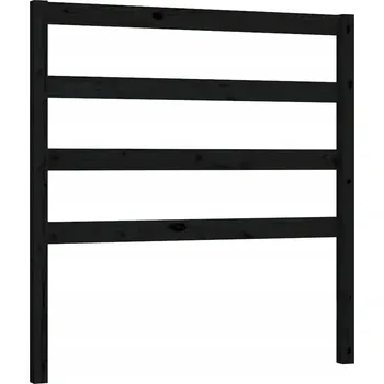 VidaXL Čelo postele, černé, 81x4x100 cm, masiv