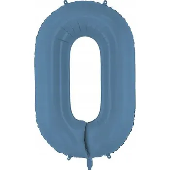 Foliový balónek "Číslice 0", tmavě modrý matný, PartyDeco, 34", DGT