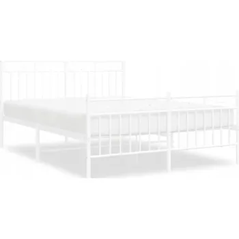 Postel Dřevěná postel VidaXL 135x190 bílá