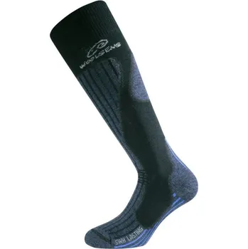 Pánské ponožky Lasting merino lyžařské podkolenky SWH modré - XL (46-49)