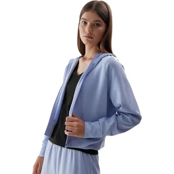 Dámská mikina Dámská mikina se zipem 4F-SWEATSHIRT-AW23TSWSF0766-52S-LIGHT VIOLET Fialová S