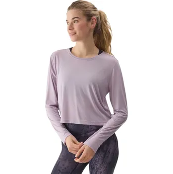 Dámské tričko Dámské tréninkové triko s dlouhým rukávem 4F-LONGSLEEVE-WSS24TLONF250-52S-LIGHT VIOLET Fialová S