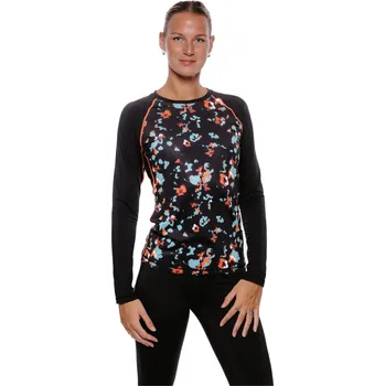 Dámské tričko Dámské triko s dlouhým rukávem AUTHORITY-WARMIE II W black pattern Černá XL