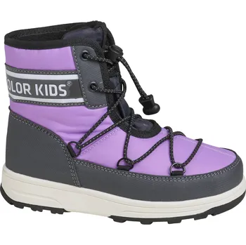 Dívčí sněhule Dívčí vysoké zimní boty COLOR KIDS-Boots W. String, violet tulle Růžová 35