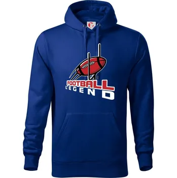 Pánská mikina American football legend - Mikina pánská Cape s kapucí - 4XL ( Královská modrá )